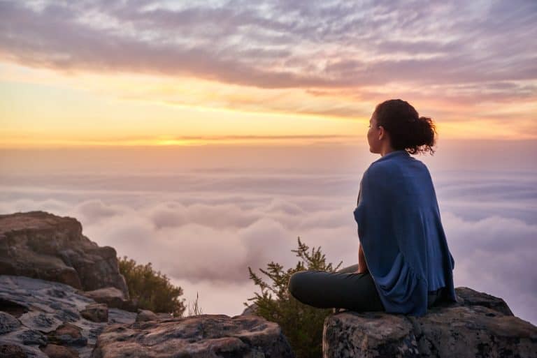 Woman in the Relaxing Nature