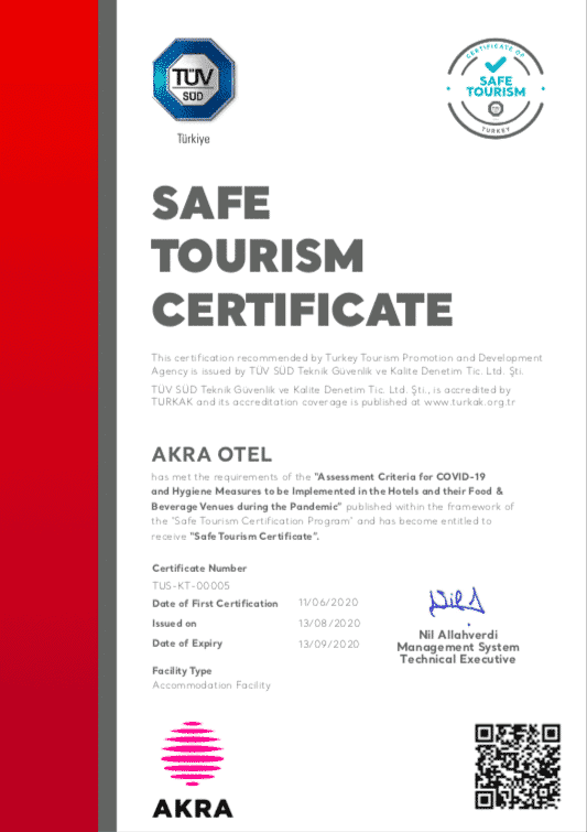 güvenli turizm sertifikası haziran