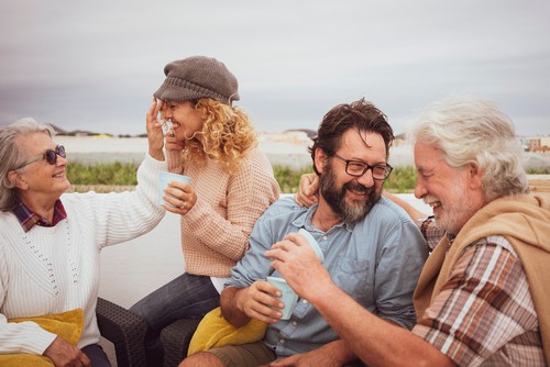 group of people enjoying a outdoor gathering