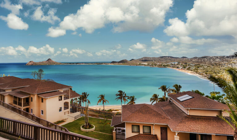Ocean view over the bay from TheLifeCo St. Lucia