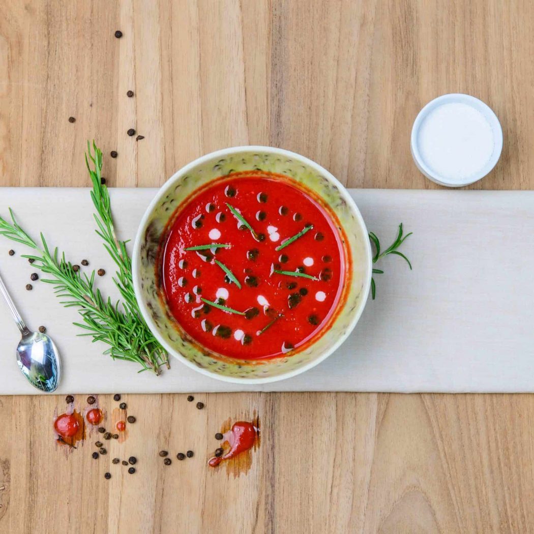 red detox soup on healthy nutrition programs